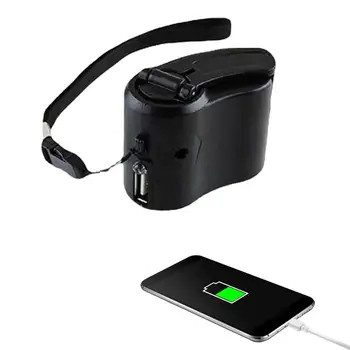 Outdoor Hand Crank Charger Power Bank With Led Light Output Voltage 5V Outdoor Camping Gear Portable Power Gear For USB Charging 1