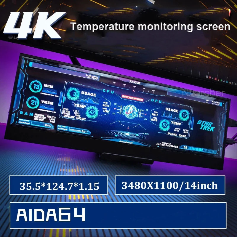 Wisecoco-14-Inch-3840-1100-IPS-4K-Screen-Temperature-Control-Dynamic ...