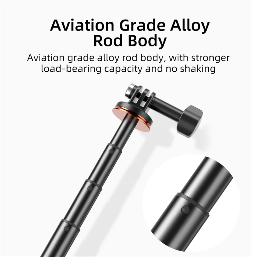 카메라 삼각대 스탠드 셀카봉, 휴대용 익스텐션 거치대, DJI 포켓 3, 액션 4, ONE X2 와 호환 가능, 17-51cm