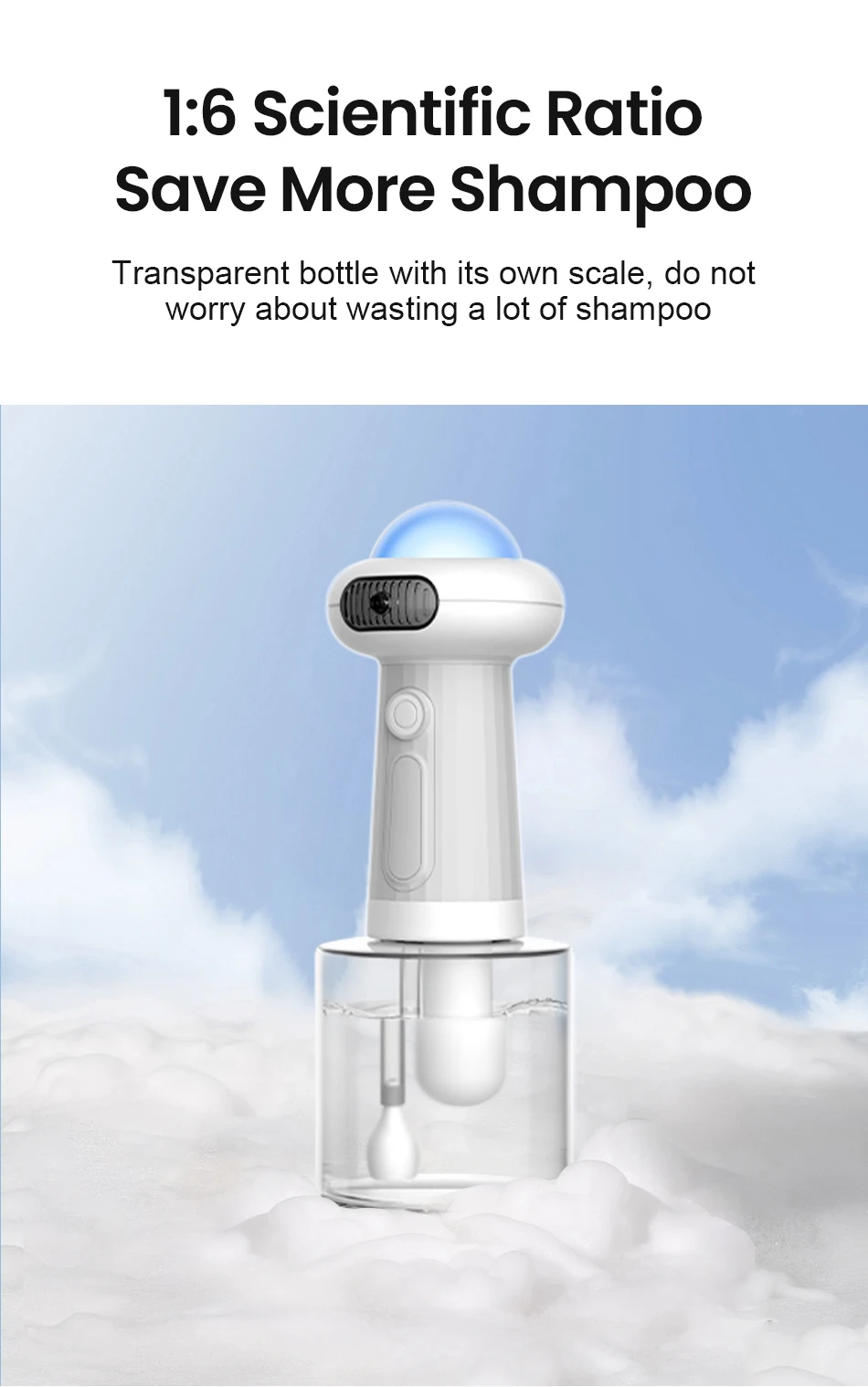 Automatic Pet Soap Dispenser Wireless Electric Cat Foaming Machine Dog Cleaning