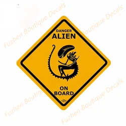 Fuzhen – décalcomanies de voiture en vinyle, accessoires extérieurs Alien à bord, autocollants de voiture, décoration Anime, anti rayures pour véhicule automobile 