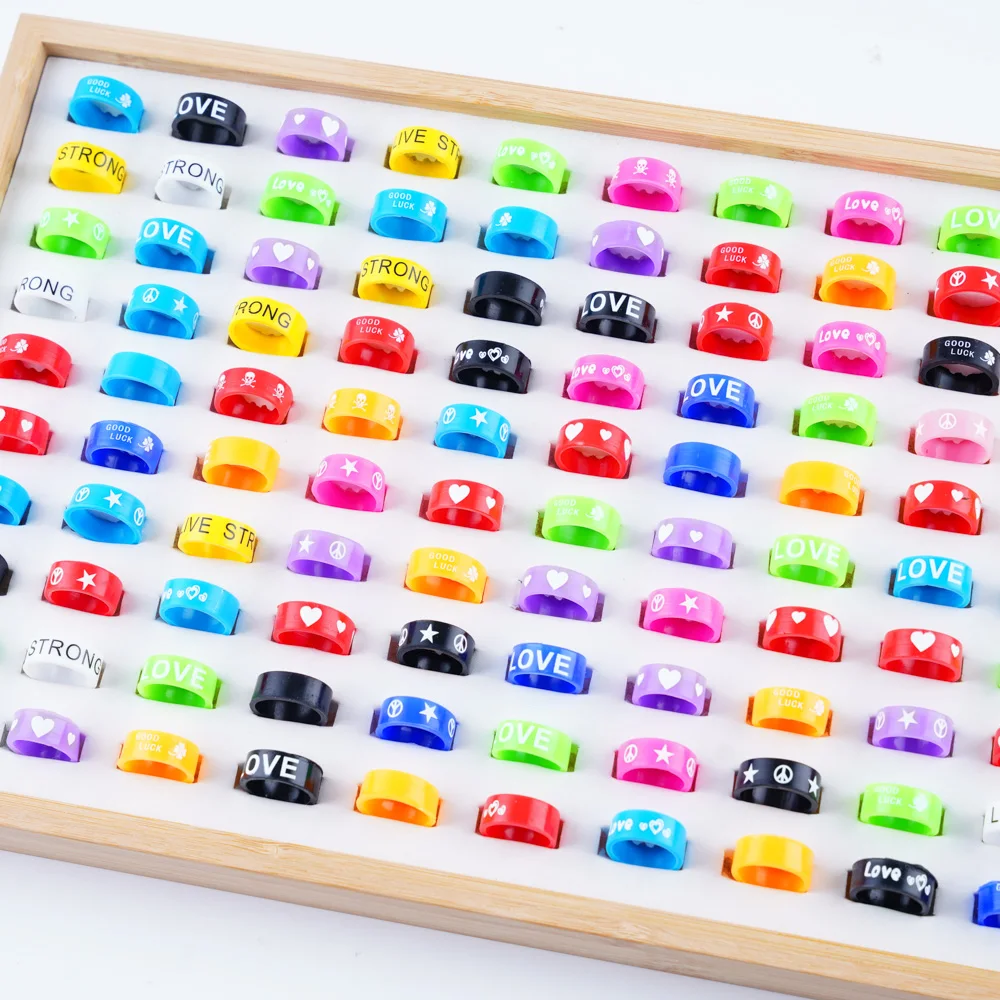 50Pcs/Lot Fashion Colorful Flexible Silicone Luminous Rubber