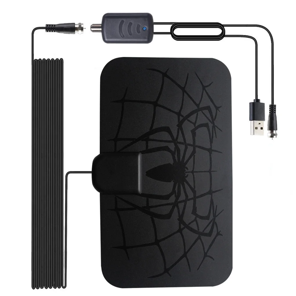 

VHF UHF Dual Band Antenna 1080P Digital HDTV Indoor TV Antenna with Amplifier Signal Booster