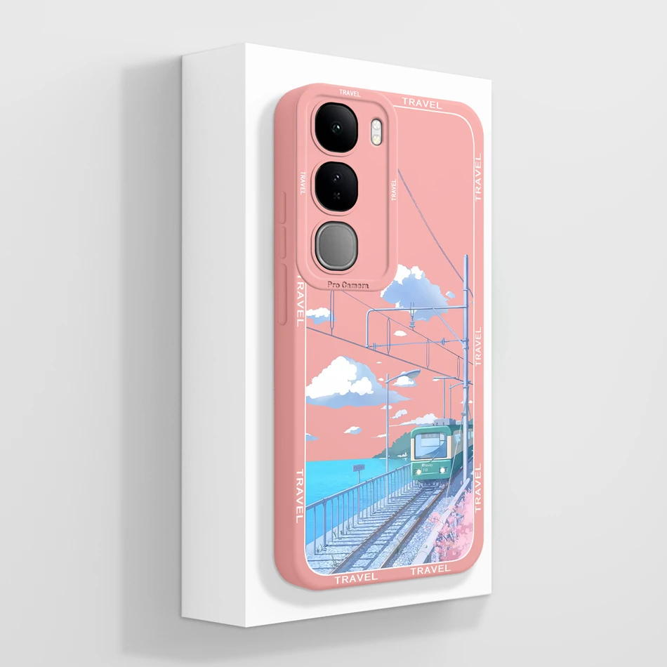 Fashionable Soft Liquid Silicone Phone Case, Compatible with Select Vivo Models, in Chic Back Cover Design