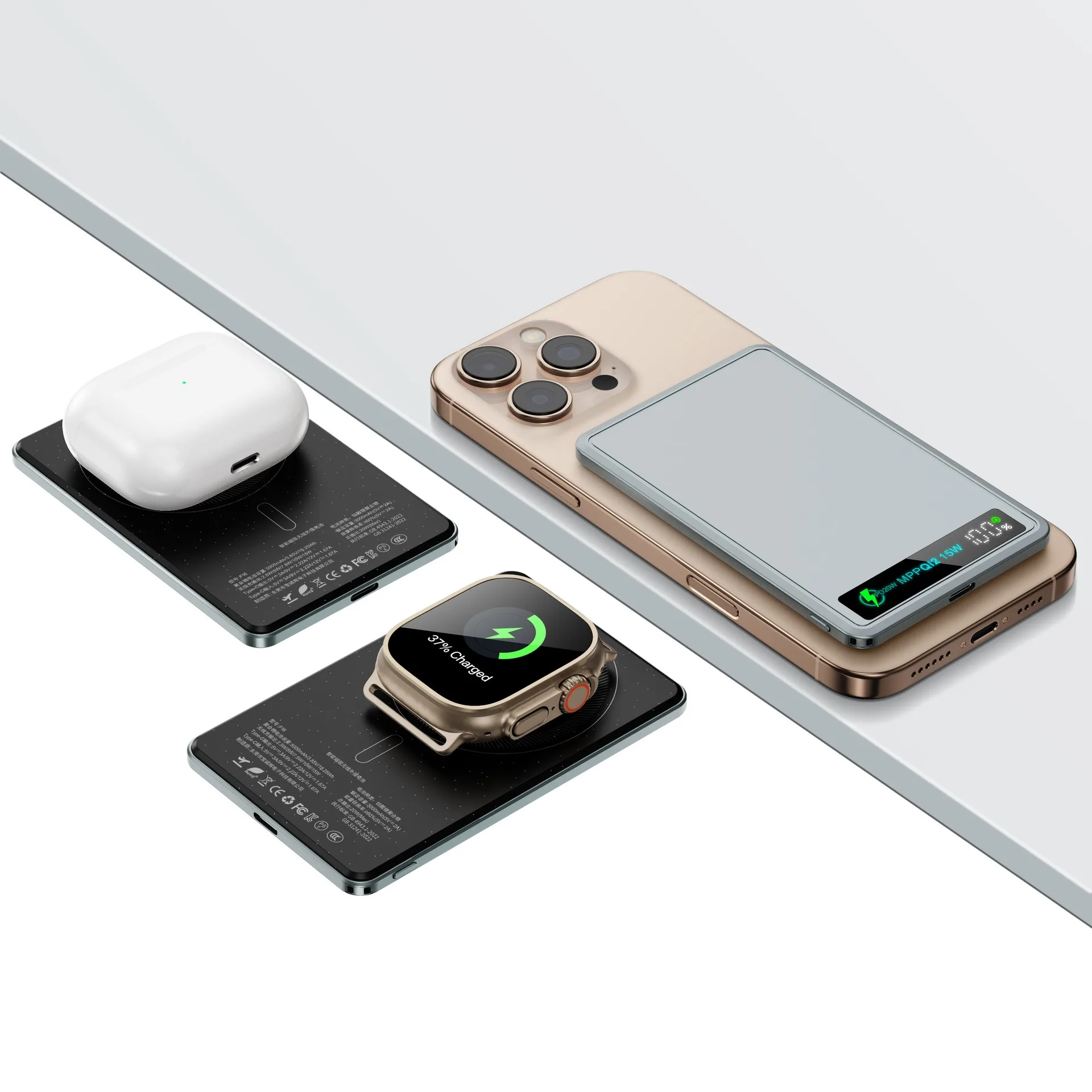 5000mAh/10000mah Fast Power Bank for MagSafe Magnetic Wireless External Battery [ CCC Certified] Color Display screen Powerbank