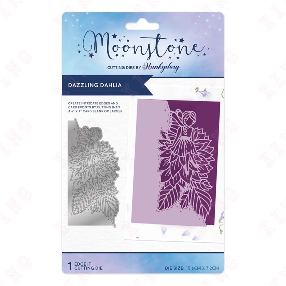 

2022 Christmas Arrival Metal Cutting Dies Scrapbook Decoration Embossing Mold Diy Handmade Craft Dazzling Dahlia Edge It Cut Die