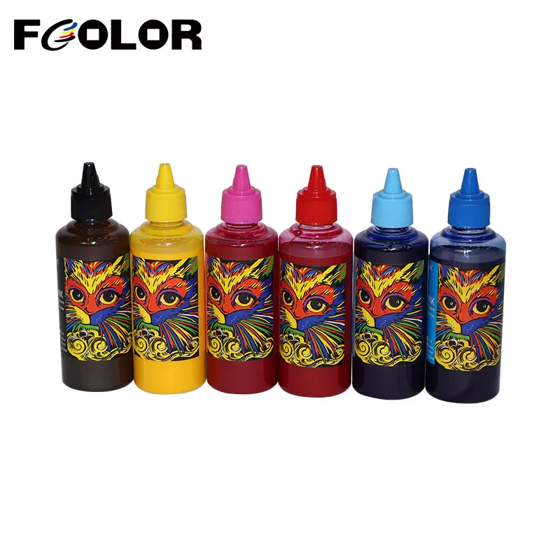 

Fcolor Top Best Quality 100ML*6 Sublimation Ink For Epson inkjet Printer Heat Press Transfer to Mug Garment Tshirt Free shipping