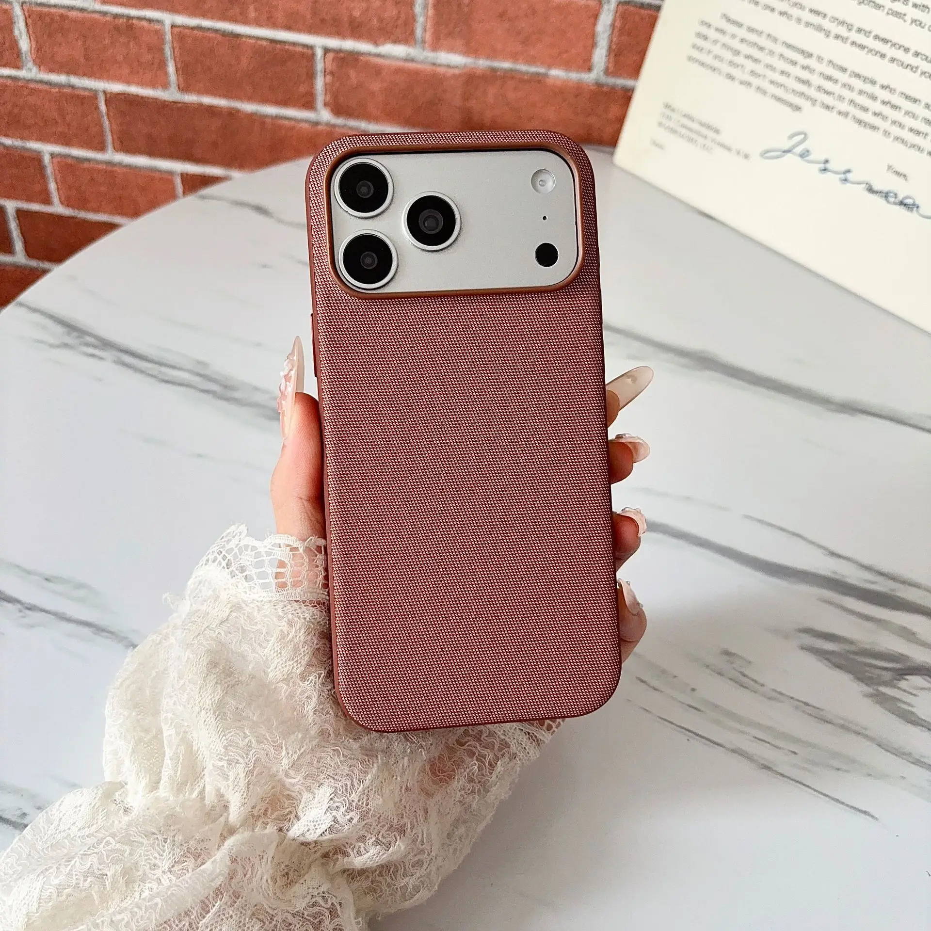 Luxury Techwoven Fabric Magnetic Phone Case - Premium Shockproof Hard Cover with Magsafe Compatibility