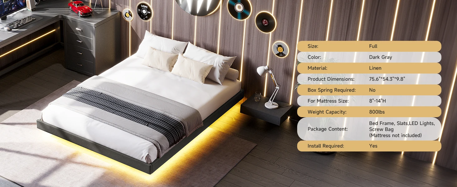 floating bed frame