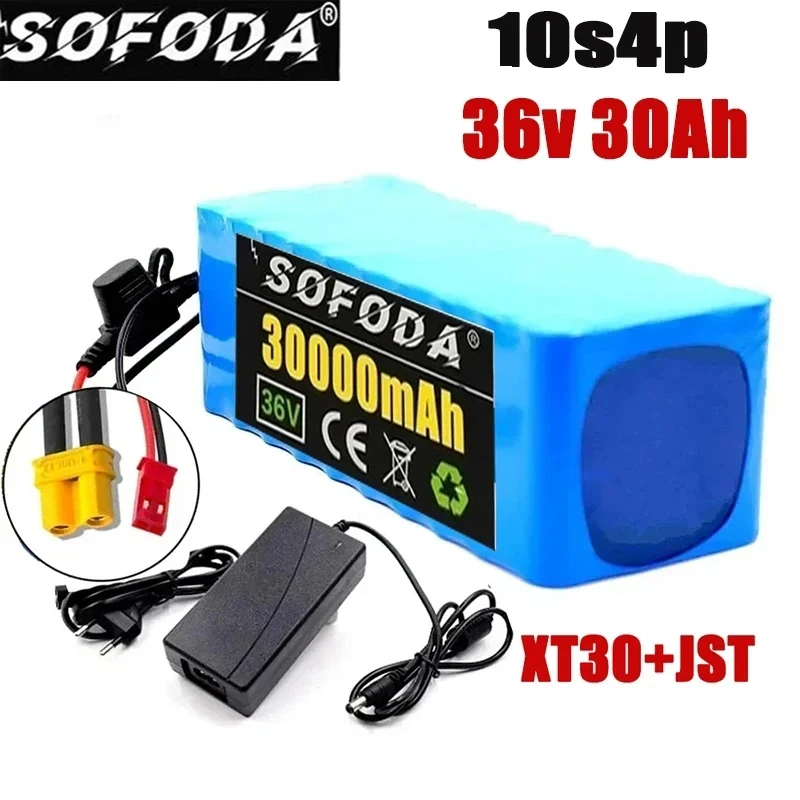 

36V 10S4P 30Ah 18650 high-capacity power 42V750W 1000W lithium battery pack for ebike electric car bicycle scooter belt 30A BMS