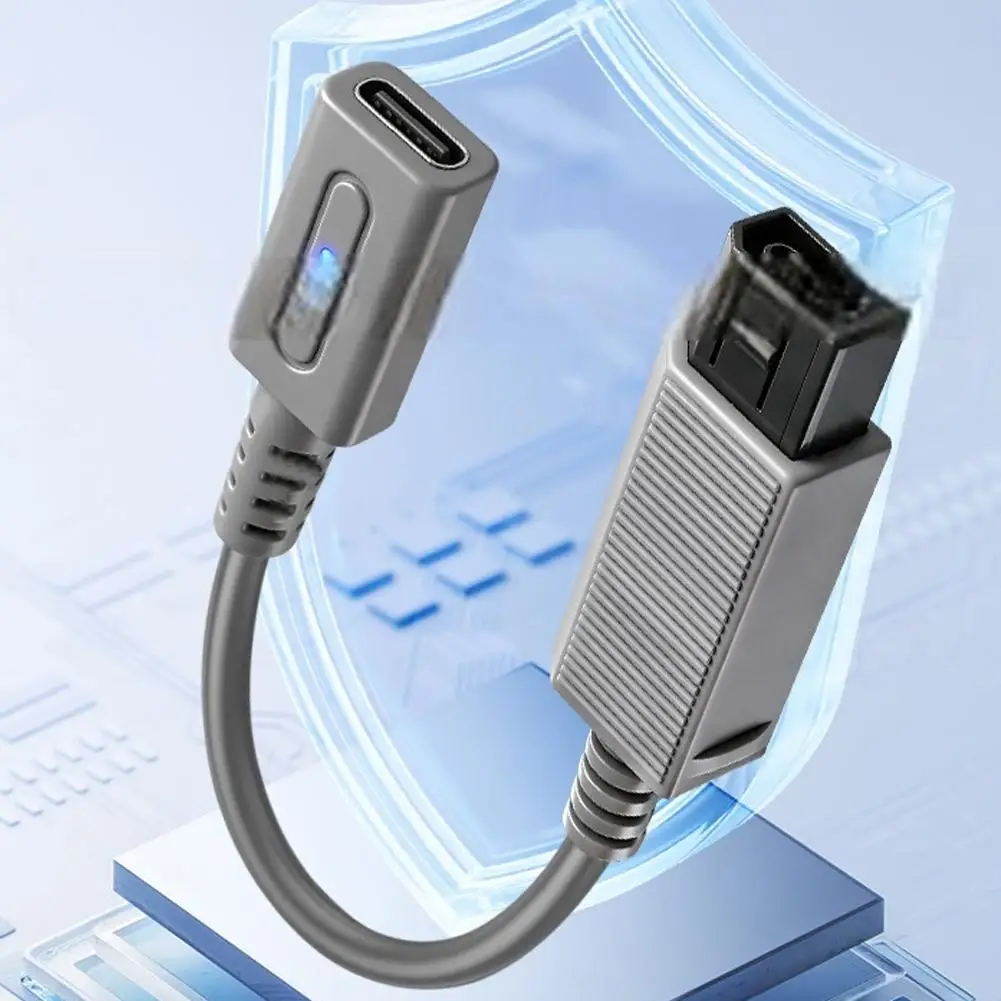 닌텐도 Wii 충전 어댑터 케이블 코드용 45W USB Type-C 케이블 LED 조명이 있는 게임 콘솔 전원 와이어 게임 액세서리