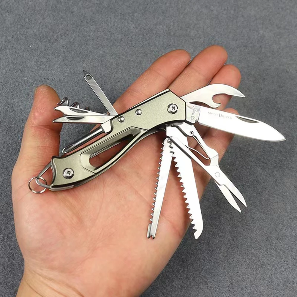 11 IN 1 Multitool Folding Knife Self Defense Survival Equipment EDC