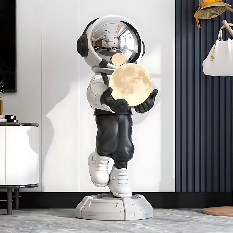 Astronaut Spaceman Floor Holding Lamp Ornaments, Light, Luxury, High-end Decoration, Luminous, Bluetooth Speaker, Living Room 2