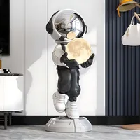 Astronaut Spaceman Floor Holding Lamp Ornaments, Light, Luxury, High-end Decoration, Luminous, Bluetooth Speaker, Living Room 2