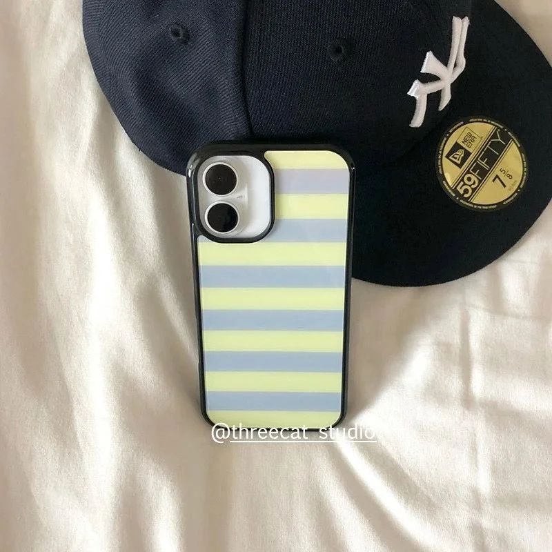 ตัวเลือกสินค้า เคส iPhone ลายเส้นสีสันสดใส ป้องกันตกกระแทก สไตล์เกาหลี
