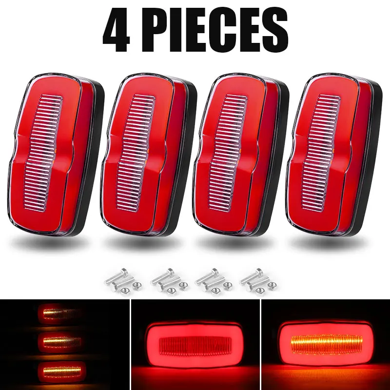 4pcs Yellow Red