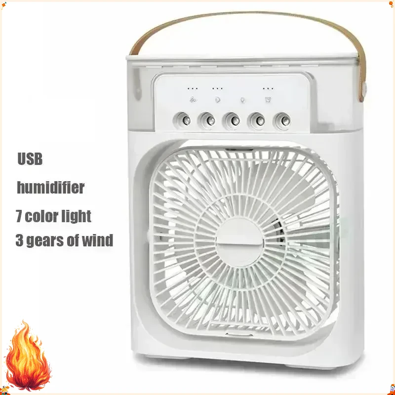 New 3 In 1 Portable Mini Air Cooler Fan Household Air Conditioner with LED Night Light & Humidifier for Home Office Office Home 1
