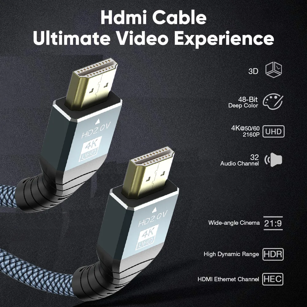 2.0 ̺ Hdmi 4k Ʈ Hd 3m 2m 60Hz 8K 2.1 Hdmi ȣȯ ̺ й, PS5 PS4 Ʈ TV  Ϳ  ڵ