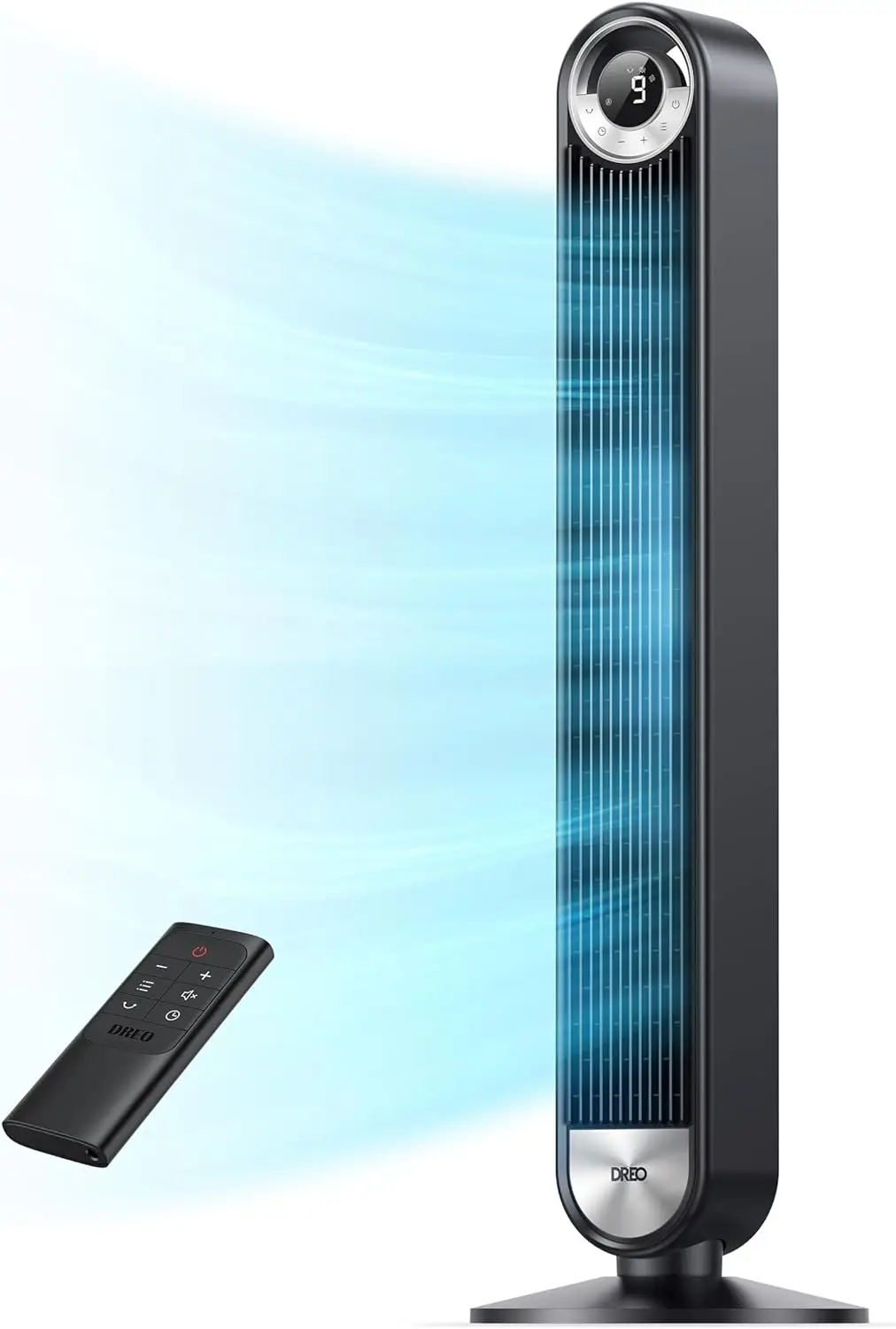 

Dreo Tower Fan for Bedroom, Upgraded DC 9 Speeds Utral-Quiet Floor Fan, 90° Oscillating Fans for Indoors with 26ft/s Velocity, 1