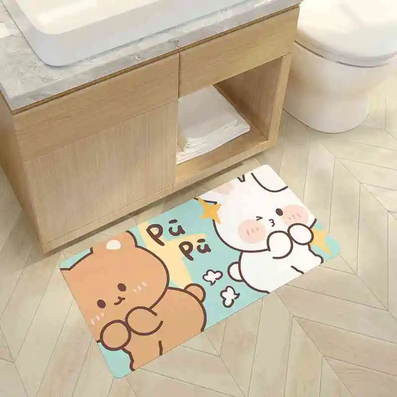 

bathroom soft and non slip bathroom floor mat