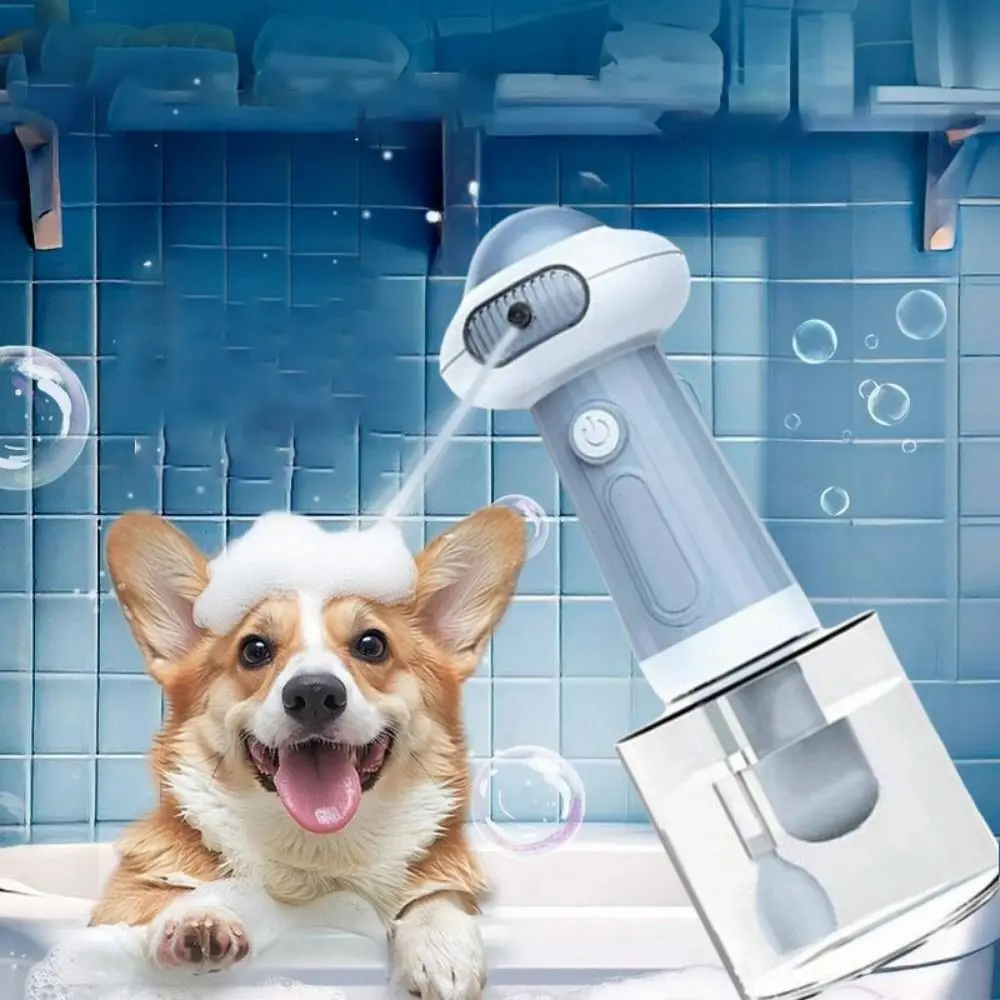 Automatic Foam Pet Bathing Machine Convenient ABS Electric Cleaning Foam Machine Easily Remove Pets Soap Dispenser Travel