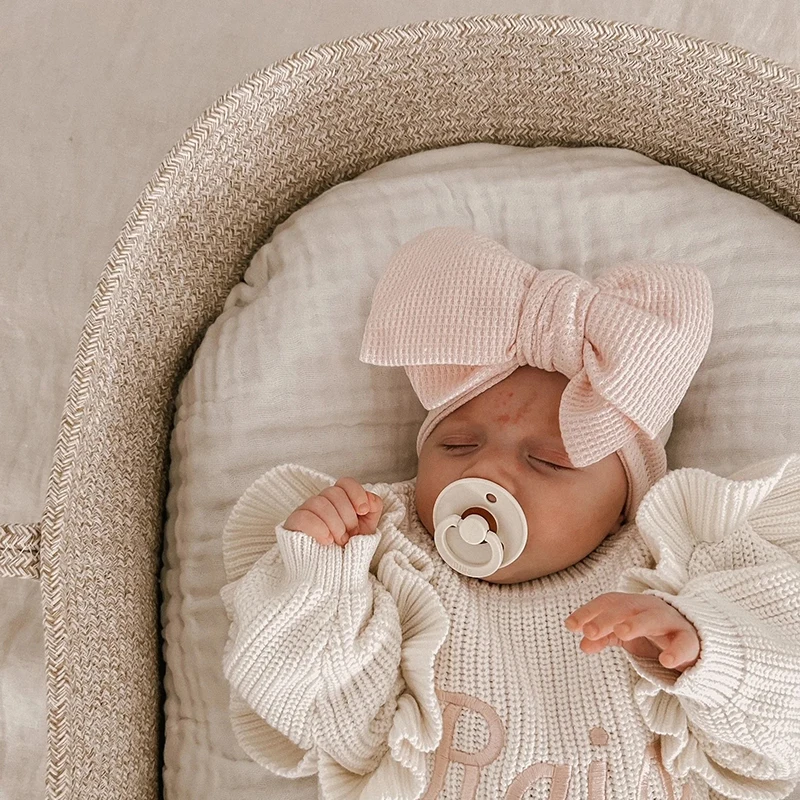 Newborn Baby Knit Bow Headband 5