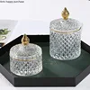 Transparent Glass Jar with Cover Storage Tank Jewelry Box Storage Boxes Cotton Swab Box Candy Jar Storage Bottles Home Organizer 1