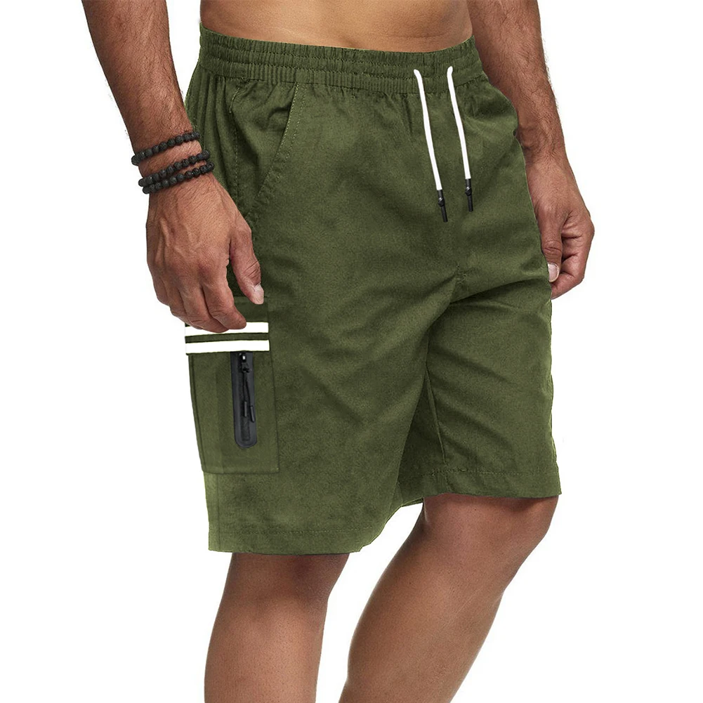Holiday Sports Shorts Short Pants Hiking Loose Mens Shorts Sports Summer Workout Beach Drawstring Elastic Waist