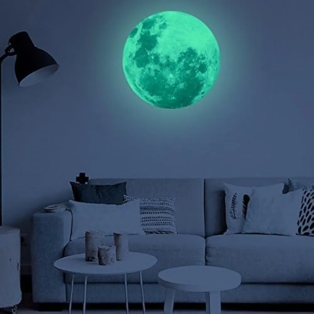 Glowing Wall or Moon Sticker in the Dark-A glowing decal sticker to simulate the effect of moon at night