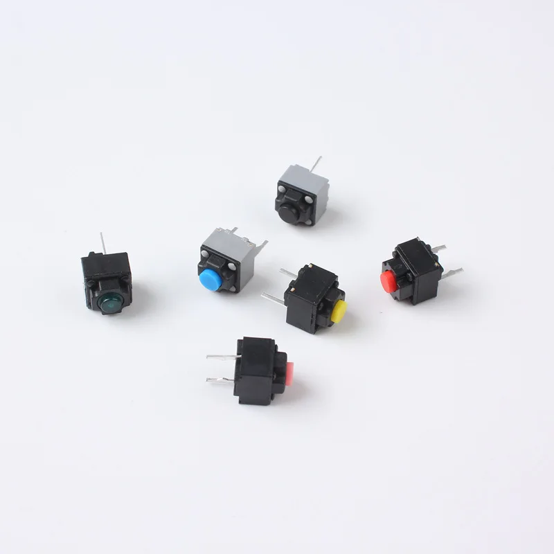 Huano Botão Mudo 6*6*7.3 Interruptor Silencioso Botão com Fio sem Fio Micro Interruptor 6x6x7.3 mm 100 Peças