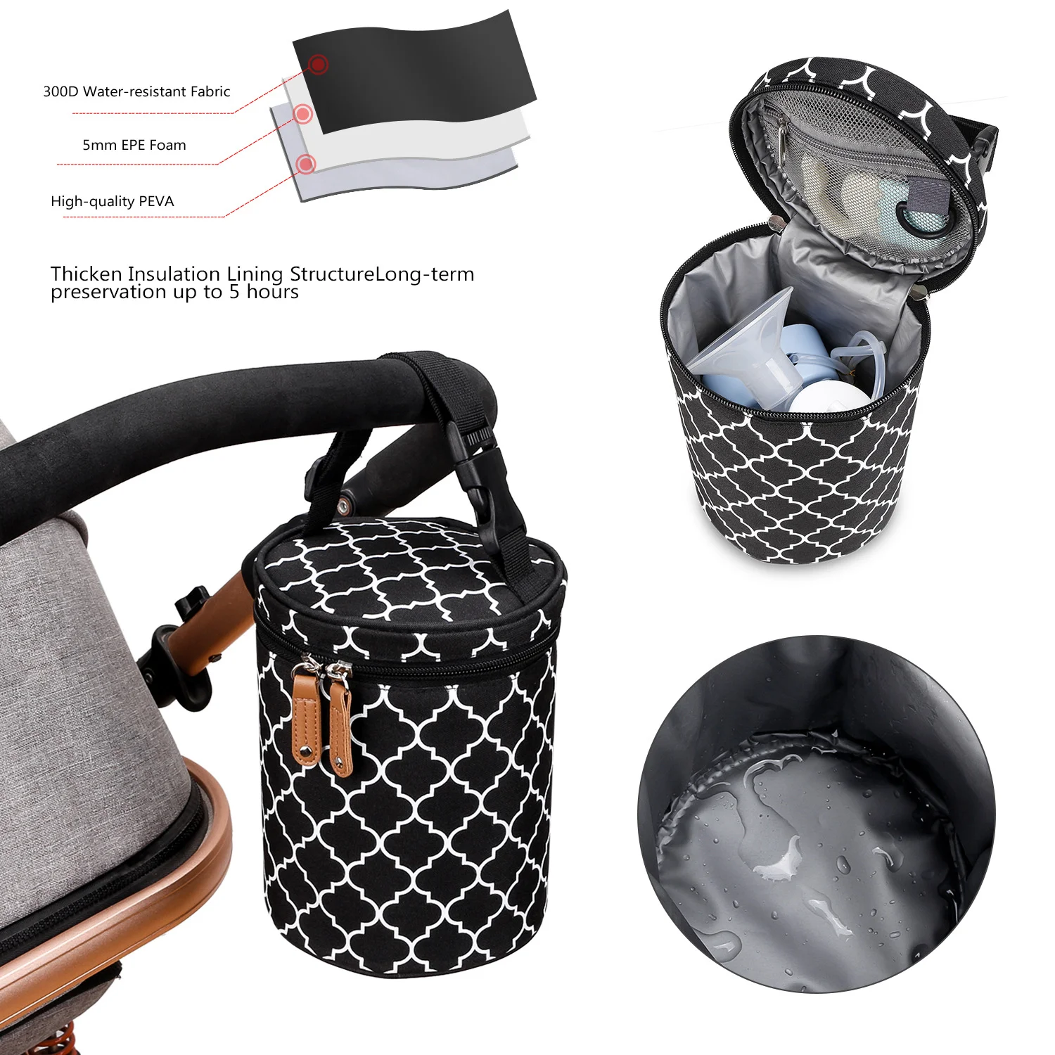 Portable Baby Care Tools Hanging Baby Bottles Warmer Bag Outdoor Travel Baby Bottle Holder Handbags Feeding Cooler Thermal Bag 4