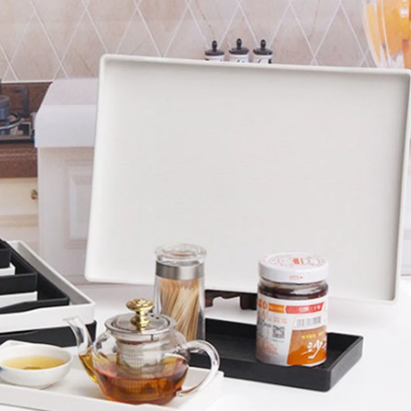 Rectangular Hotel Melamine Tray Water Cup Tea Tray Creative Plastic Room Washing Storage Trays