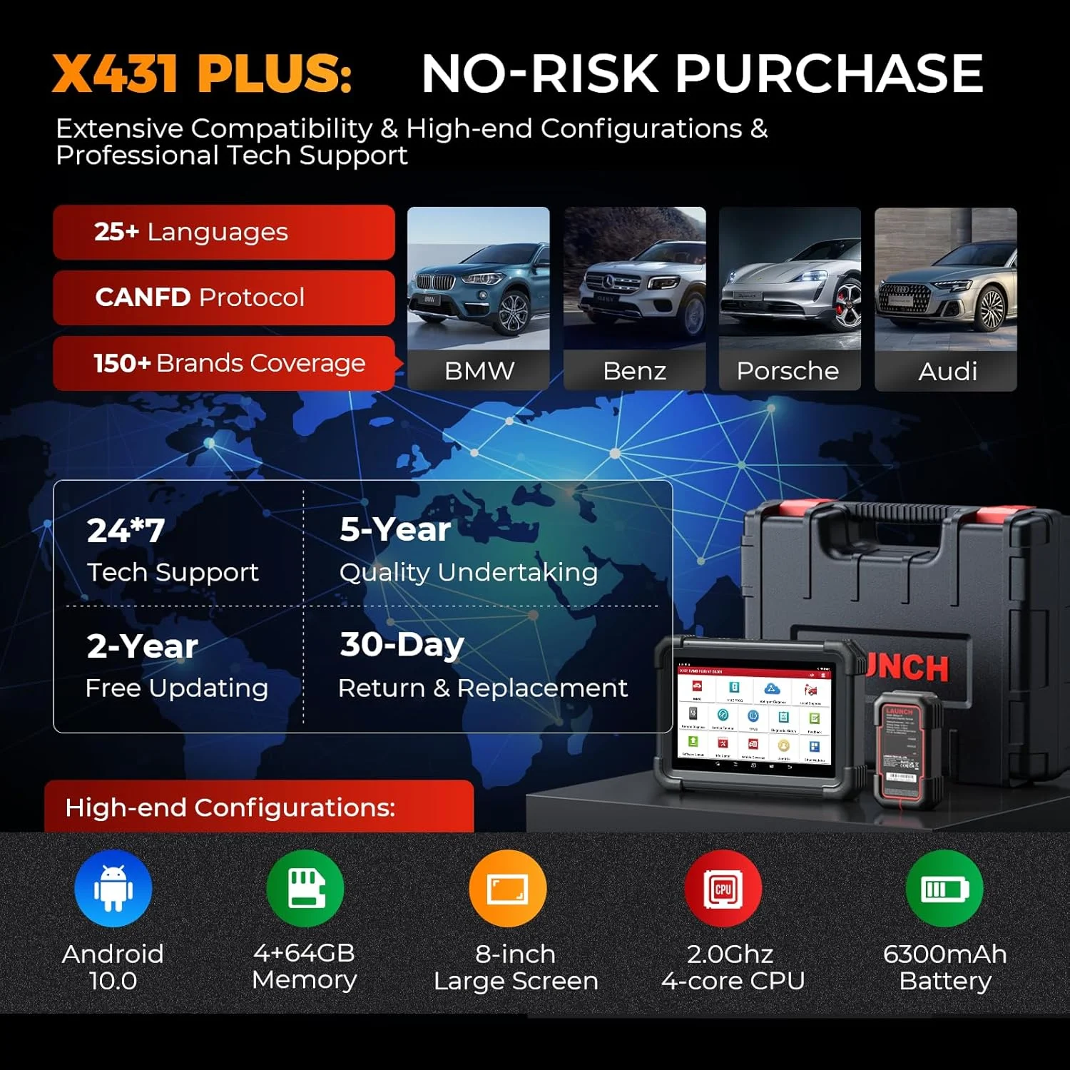 Launch X431 IMMO PLUS Key Programming Tool Full System Diagnostic Scanner