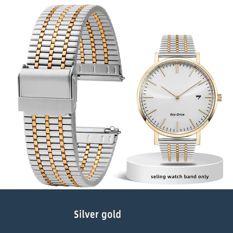 thumbnail image 1 of Correa de reloj de acero inoxidable de 18, 20 y 22 mm para cualquier marca, barra de resorte de liberación rápida, hebilla de seguridad, accesorios de pulsera para reloj de hombre, 1 of 5