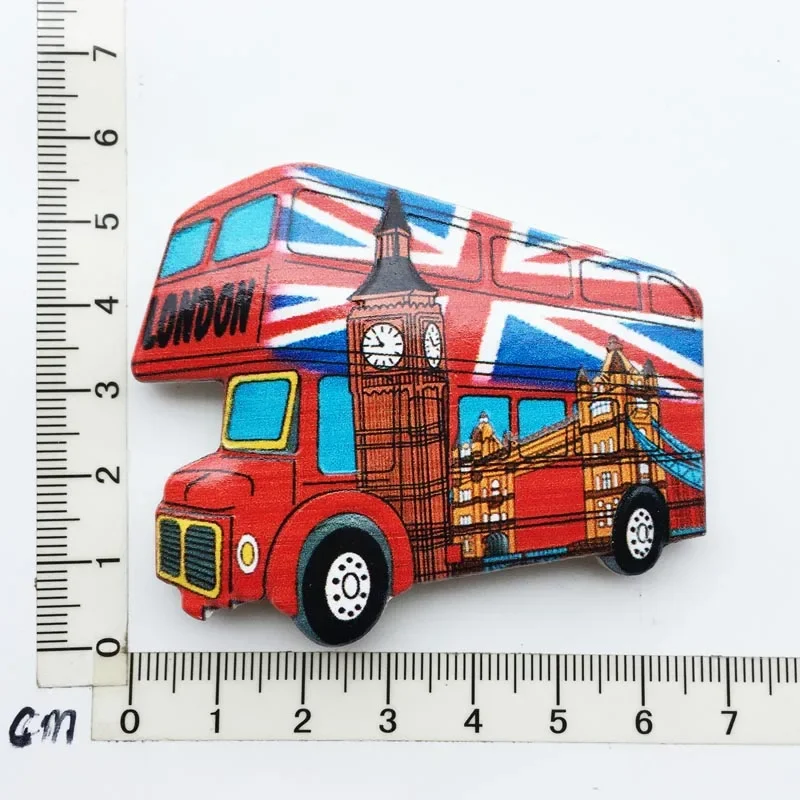 Calamita Da Frigorifero 3D Autobus Rosso Londra, In Resina, Fatta A Mano, Souvenir Di Viaggio, Dimensioni 5-8 Cm, Per Collezione E Decorazione - 5