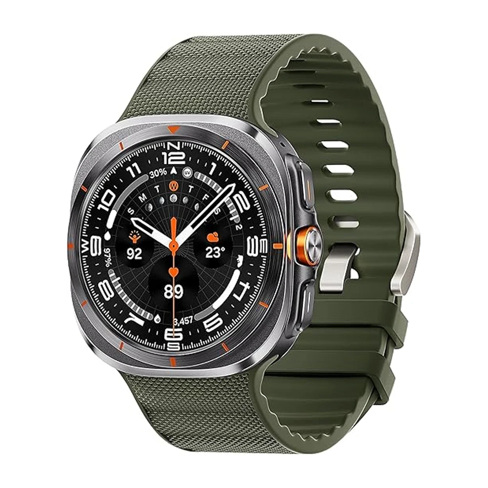 Enhanced Product Title: Premium Silicone and Nylon Sport Strap