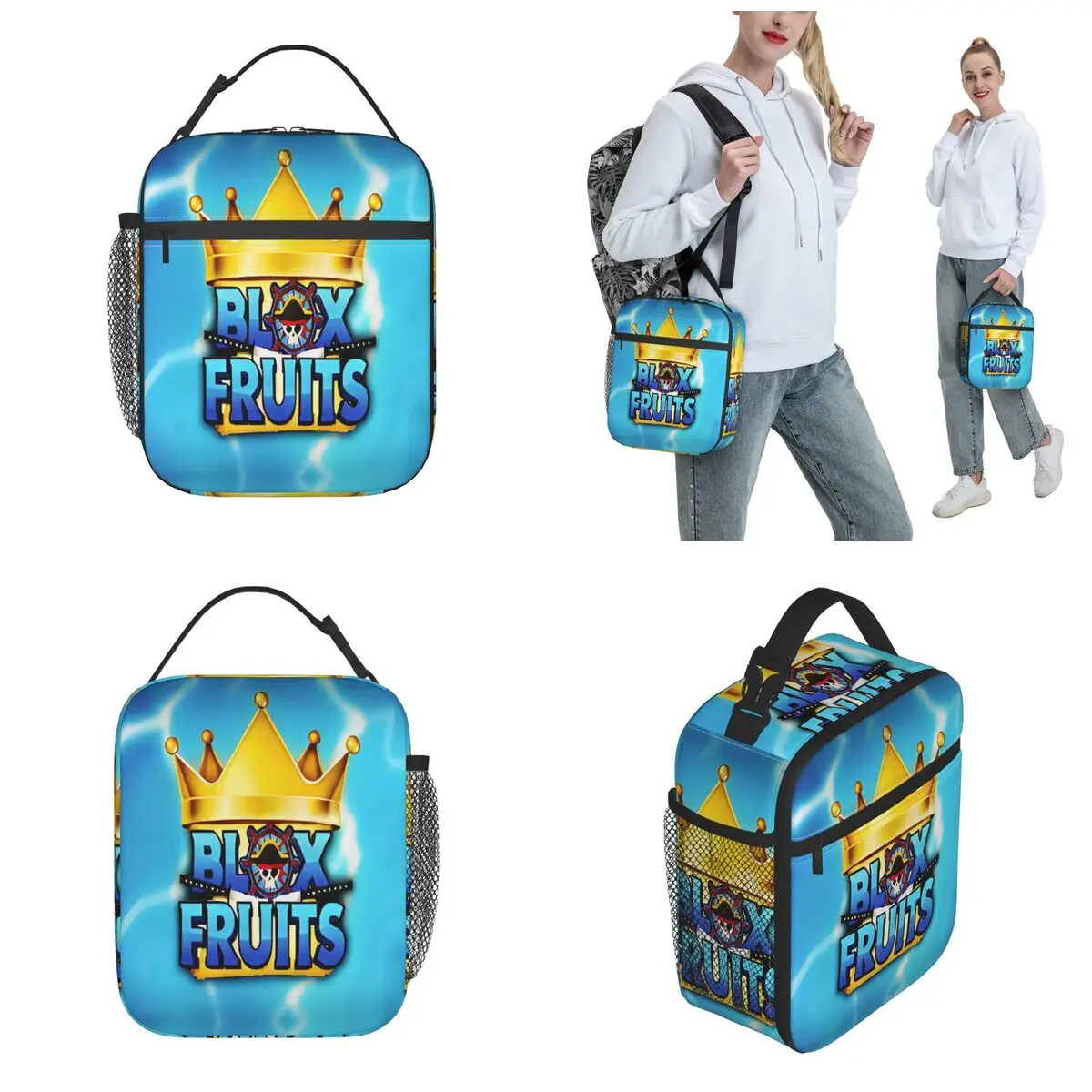 Insulated Lunch Box Blox Fruits Game Product Food Box INS Trendy Thermal Cooler Bento For School