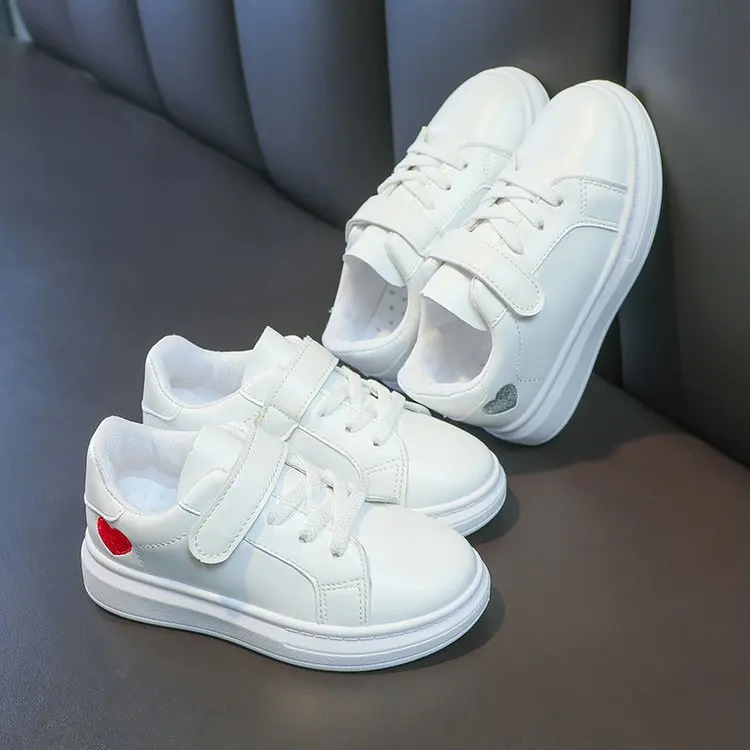 2024 Fashion Platform Shoes for Kids Girl All-white Sneakers Boys Casual  tenis Shoes Spring Autumn Vulcanized Shoes Child G03213