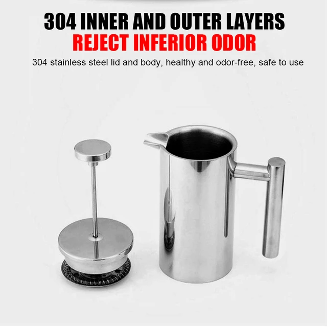 French Press Coffee Maker Stainless Steel  Stainless Steel Coffee  Percolator Pot - Coffee Pots - Aliexpress