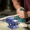 Desktop Iron Bench Vise with Serrated Jaws, High Hardness, Oversized Striking Anvil, 360 Degree, Double Locking Vise Utility 1