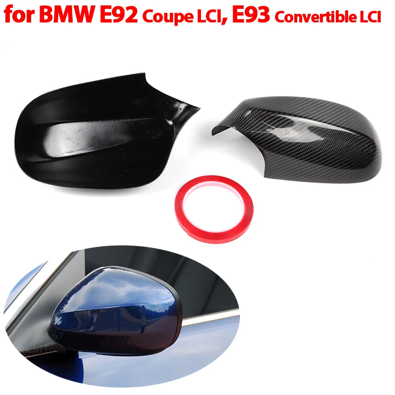 

Real Carbon Fiber Add-on Rearview Side Mirror Cover For BMW 3 Series E92 coupe LCI 2010-2013 E93 Convertible LCi 2009-13