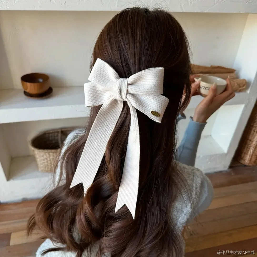 2026 koreanische elegante lange Band Bogen Haarnadeln Frauen Mädchen Haar Clips Barrettes Zubehör Haarspange Kopfbedeckung Kopfschmuck Ornament – Detail 4