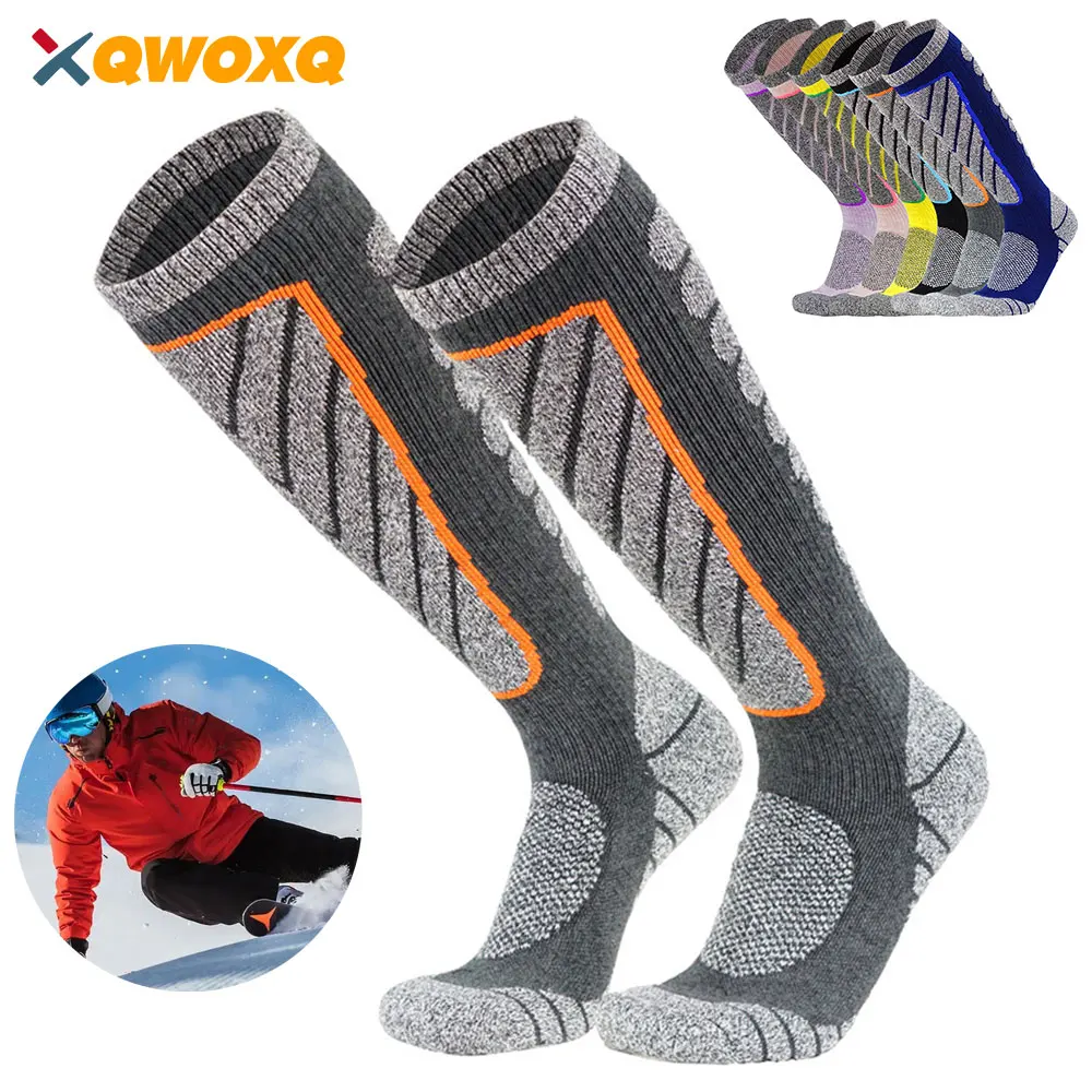 

1 Pair Winter Warm Thickening Ski Stockings Hiking Socks for Women & Men Children Anti-Cold Skiing Outdoor High Sports Stockings