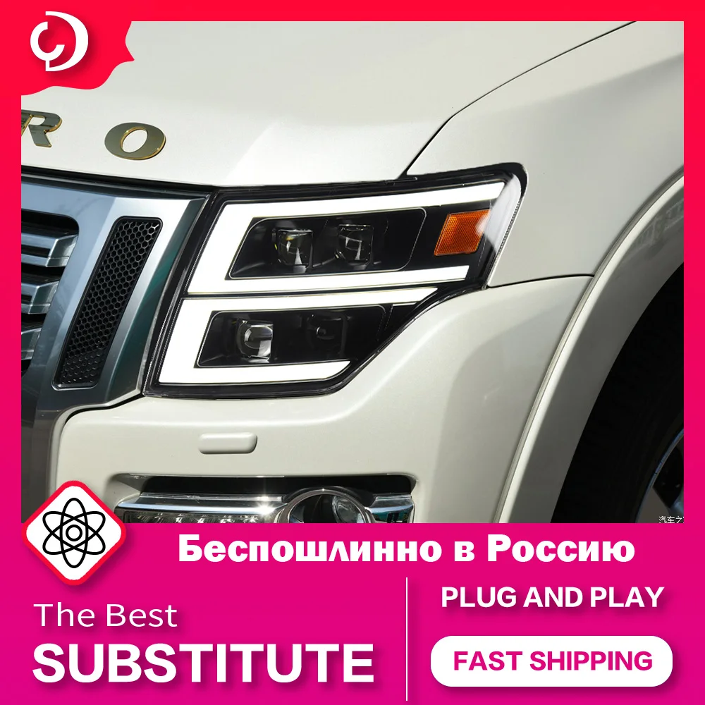 

AKD Car Styling Headlights for Pajero V93 V95 V97 2006-2020 LED DRL Foco for Head Lamp Led Projector Lens Upgrade Accessories