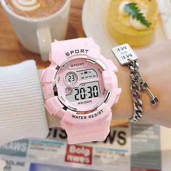 Kids Electronic Watches Set LED Display Life-Waterproof Multifunction Alarm Clock Sports Watch set For Boys And Girls Student 1