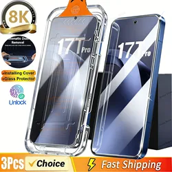 Premium Tempered Glass Screen Protector Set with Dust - Free Installation Kit - 3pcs (Xiaomi 17T)