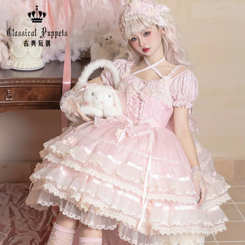 Kawaii Lolita Japanese Sweet Op Dress Women Elegant Gothic Long Sleeve Princess Party Dresses Victorian Girly Harajuku Vestidos