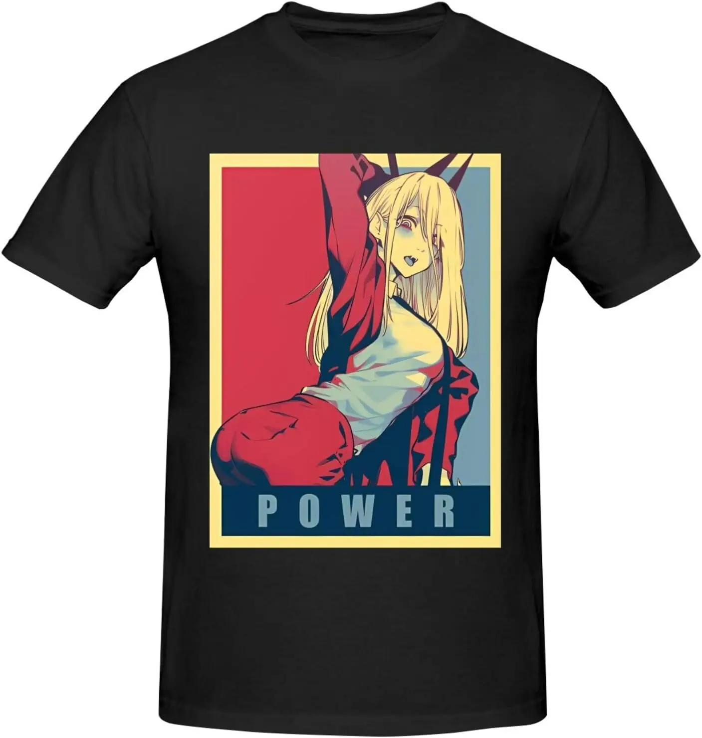 

Chainsaw Anime Man Shirt Men's Breathable Custom Cotton Short Sleeve Tshirt Fashion Casual Tops Tees Black