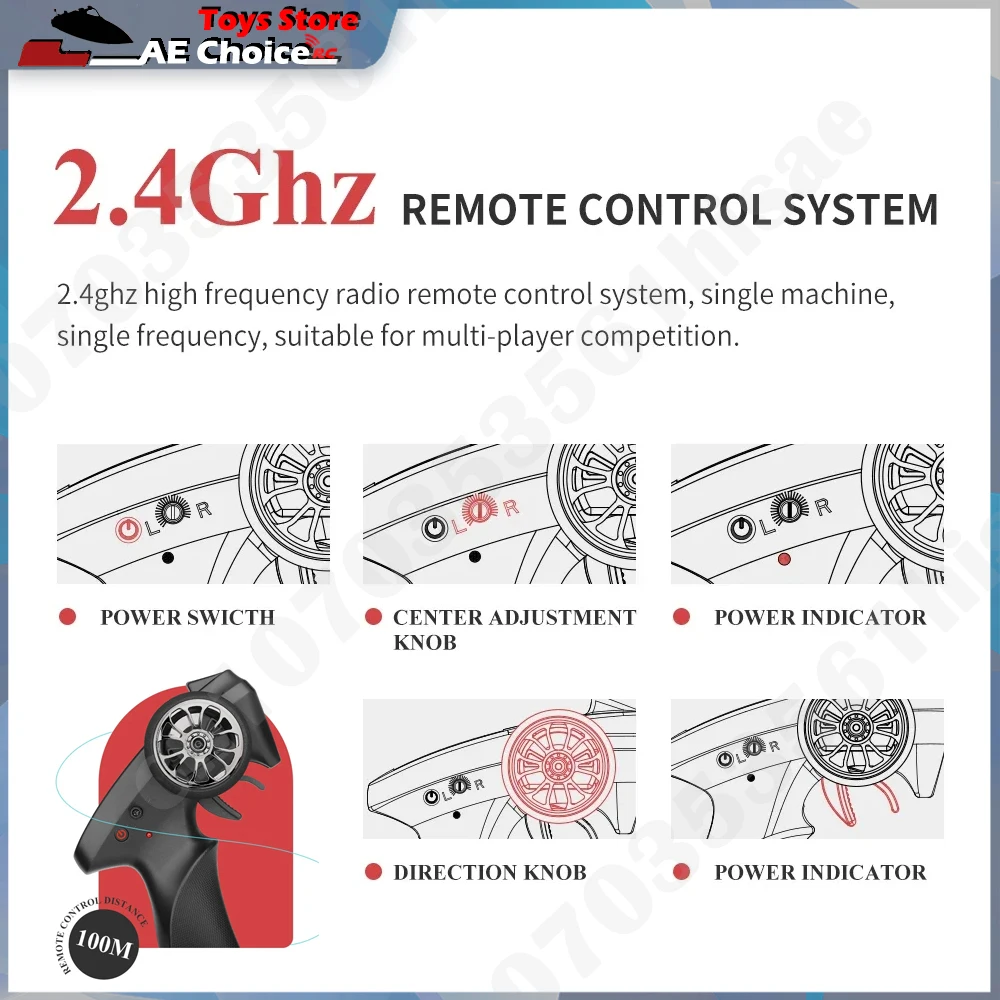 WL917 2.4GHz 2-i-1 RC-båt med 1200mAh batteri - Rask modell