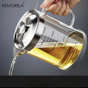 Glass Oil Filter Pot with Lid 1